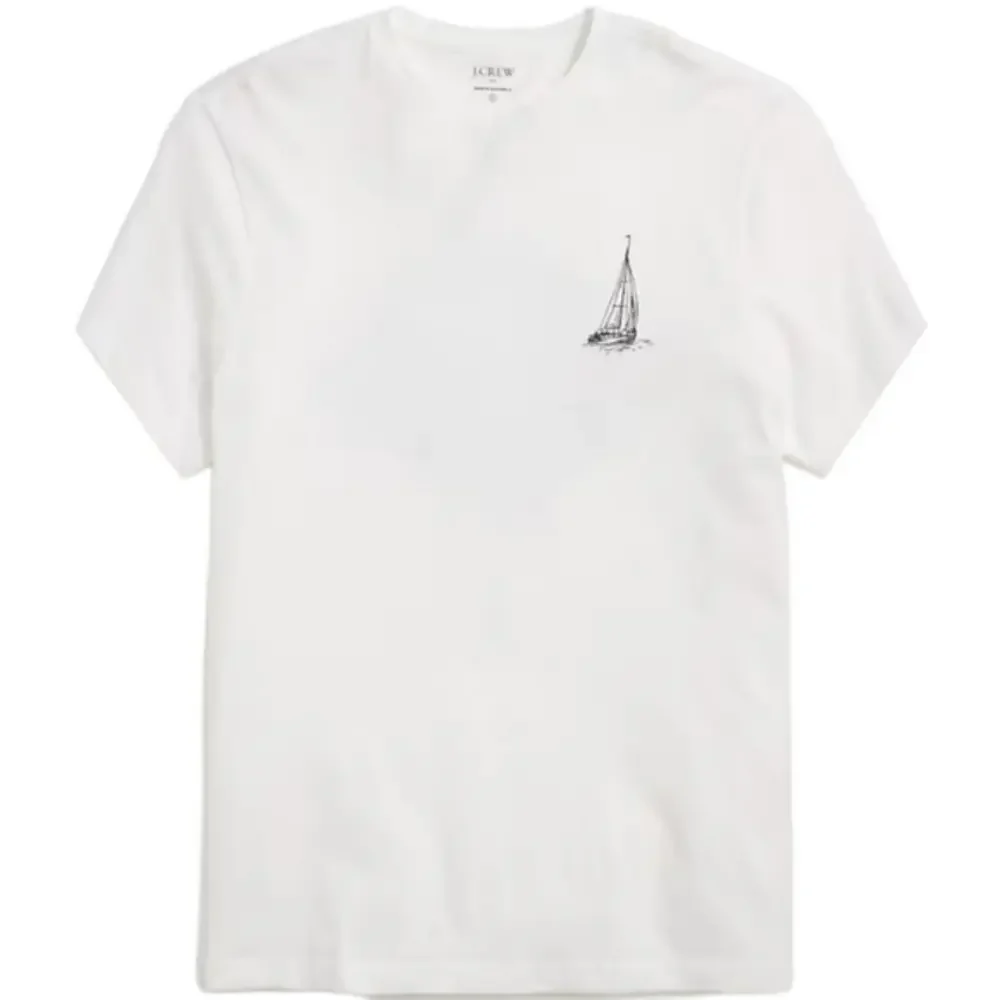J Crew Cape Cod Sailing Sailboat Tee BQ018 SZ M NWT